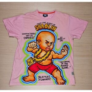 Hustle Gang Shaolin Mens T Shirt Size XL Kung Fu Buddhist Streetwear Graphic